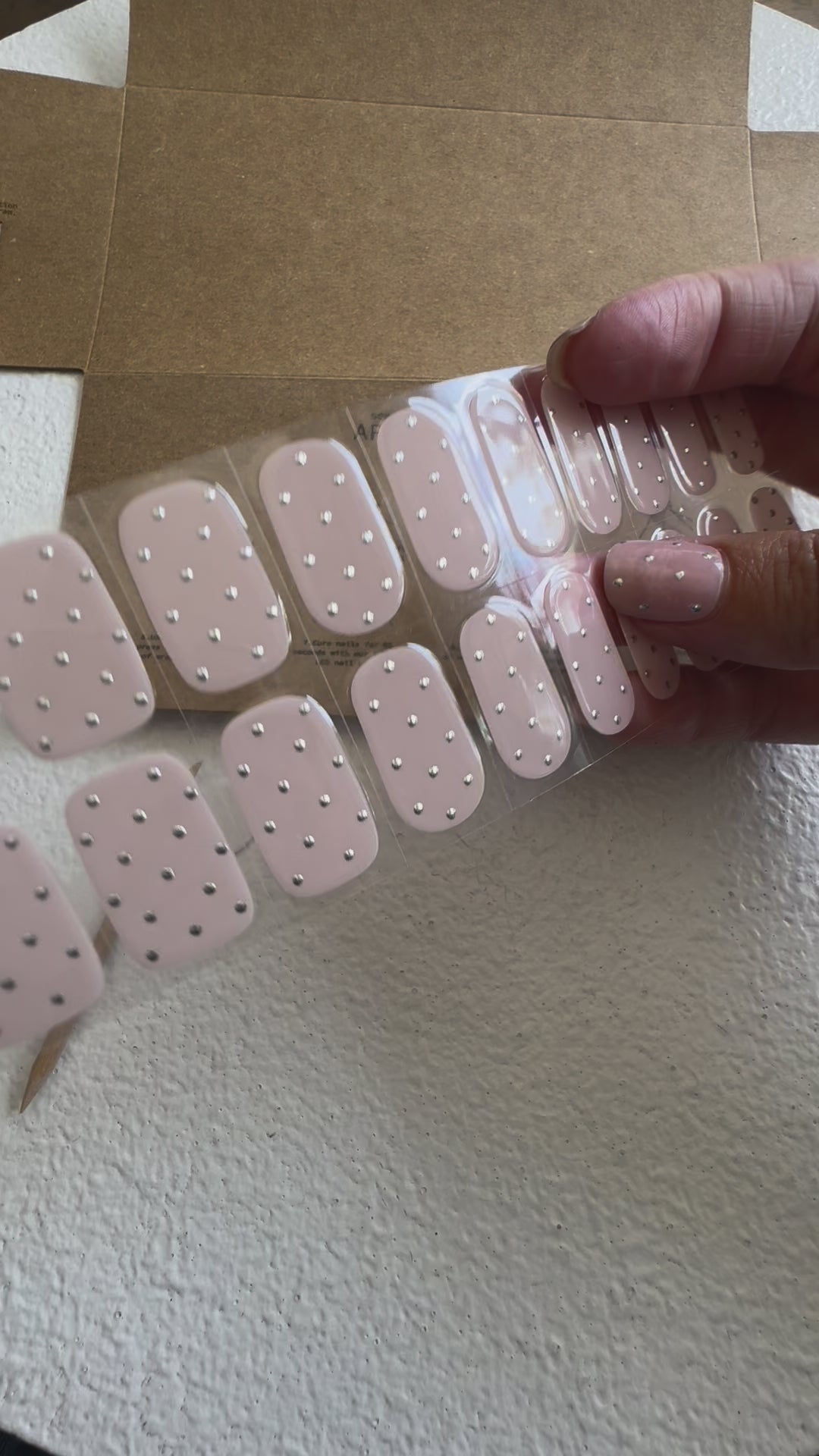 Manicure Semi Cured Gels - Harbour Island (Blush Polka Dot)